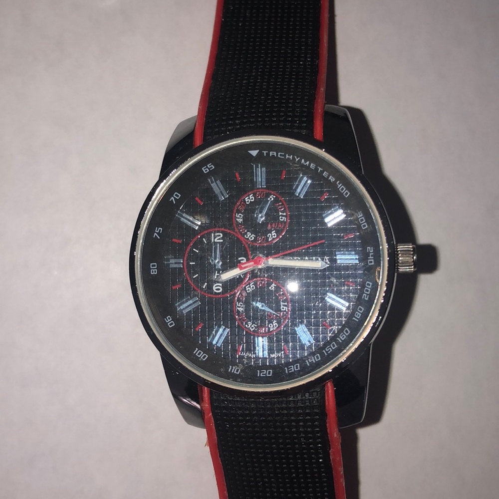 Men’s Strada Watch Red Black